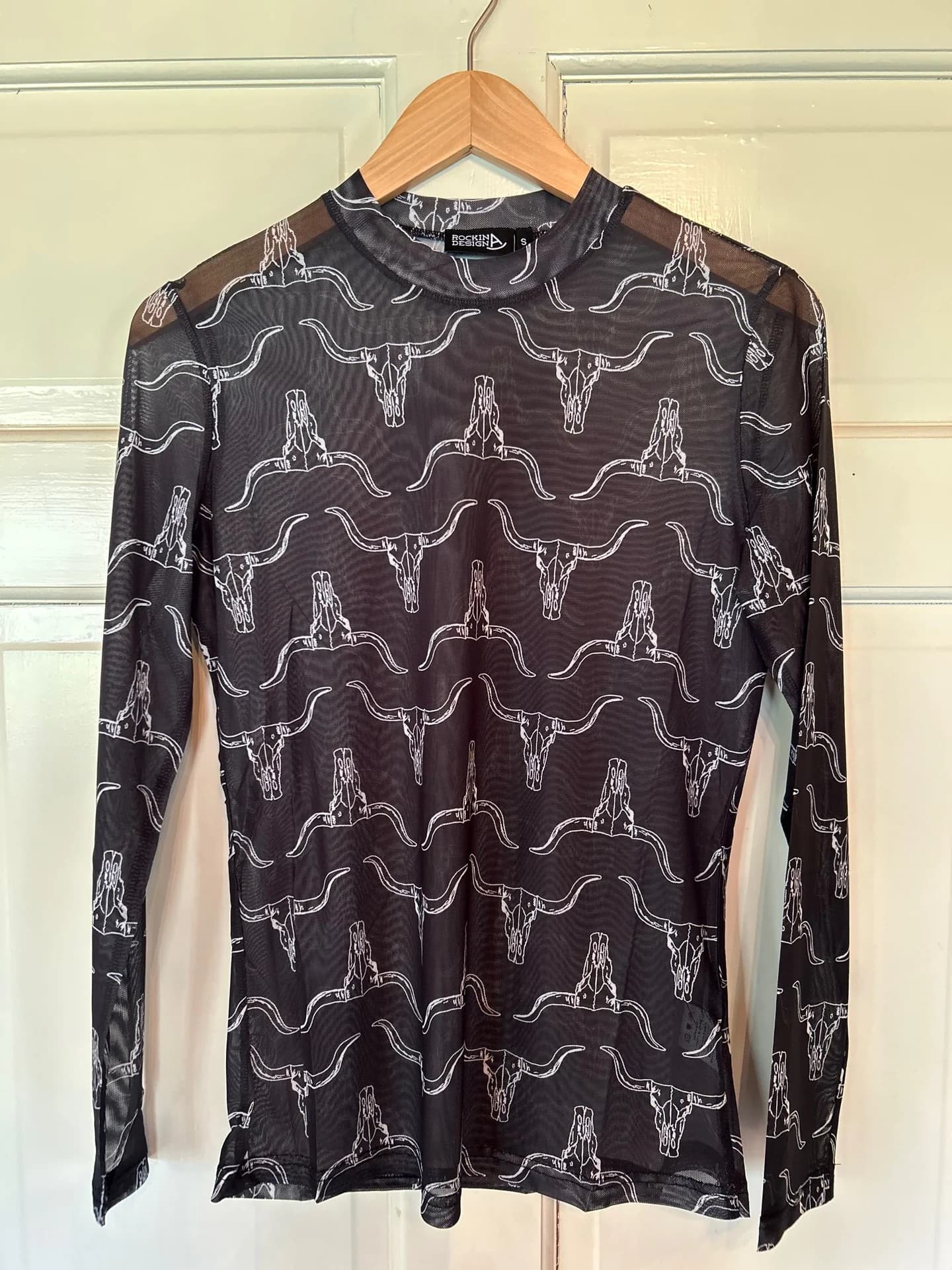 Cowskull Mesh Long sleeve Top