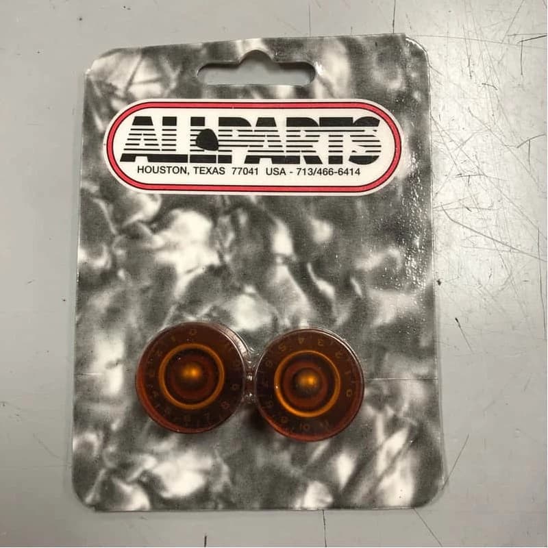 Allparts PK-0132-022 Set of 2 Amber 0-11 Speed Knobs