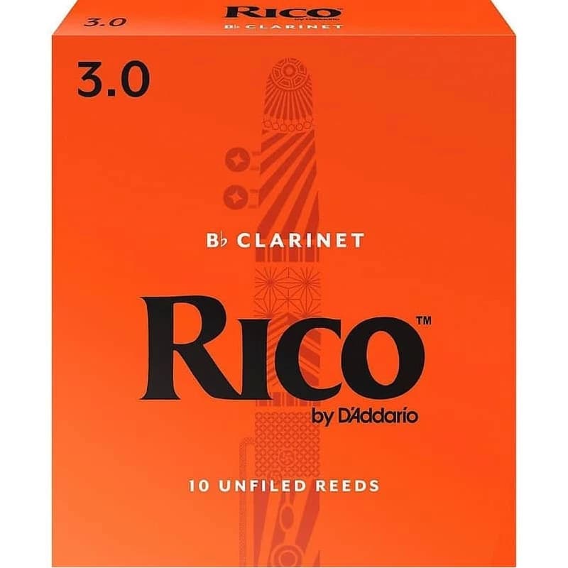 Rico Bb Clarinet Reeds Strength 3.0 Box of 10 - RCA1030